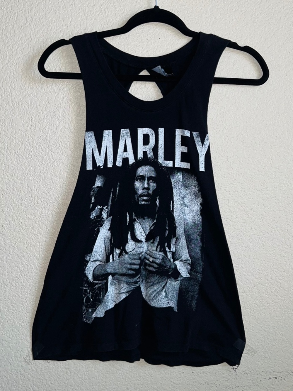 Zion Rootswear Bob Marley T-Shirt Distressed Tank Top Style